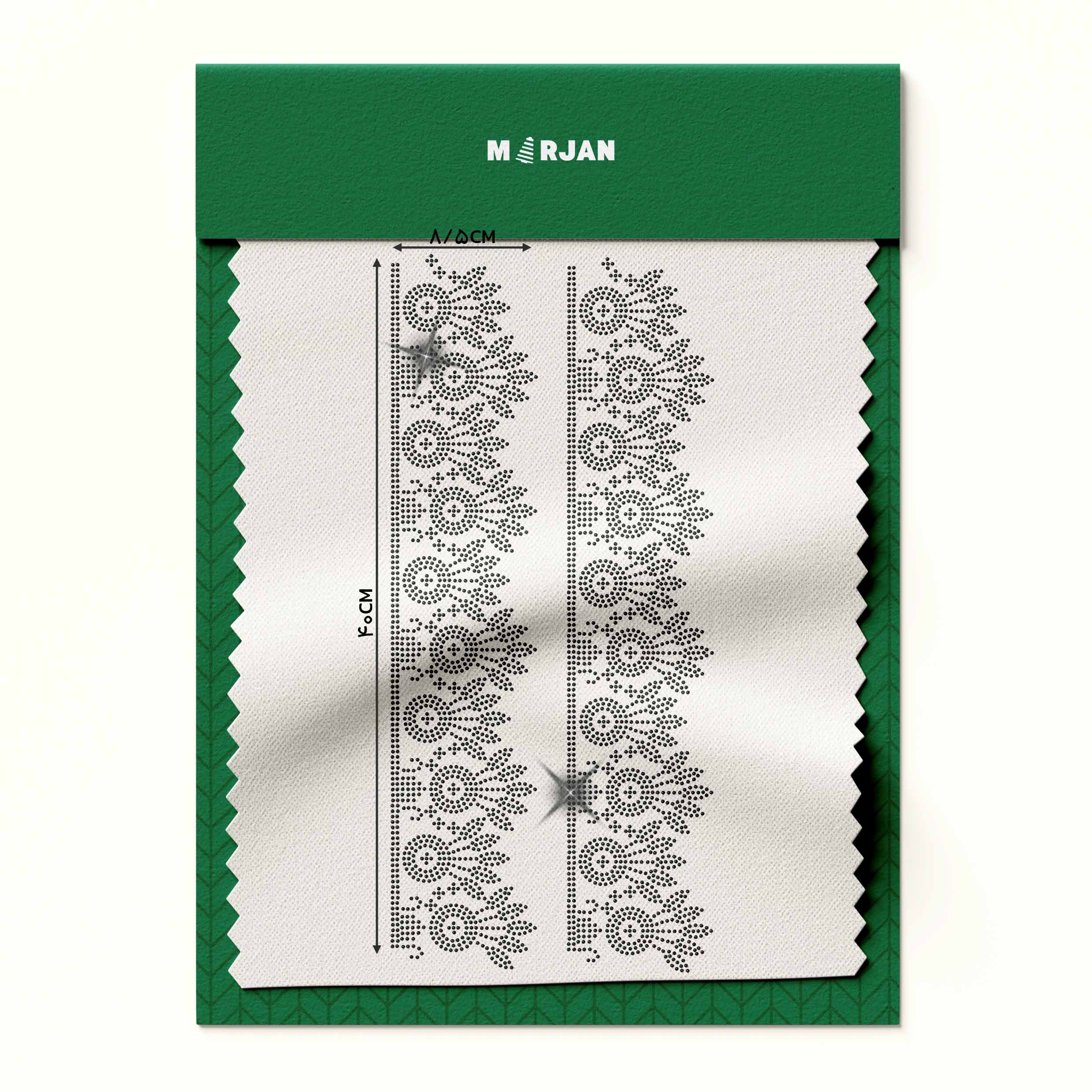 نگین حرارتی  دایره پنج برگ مشکی