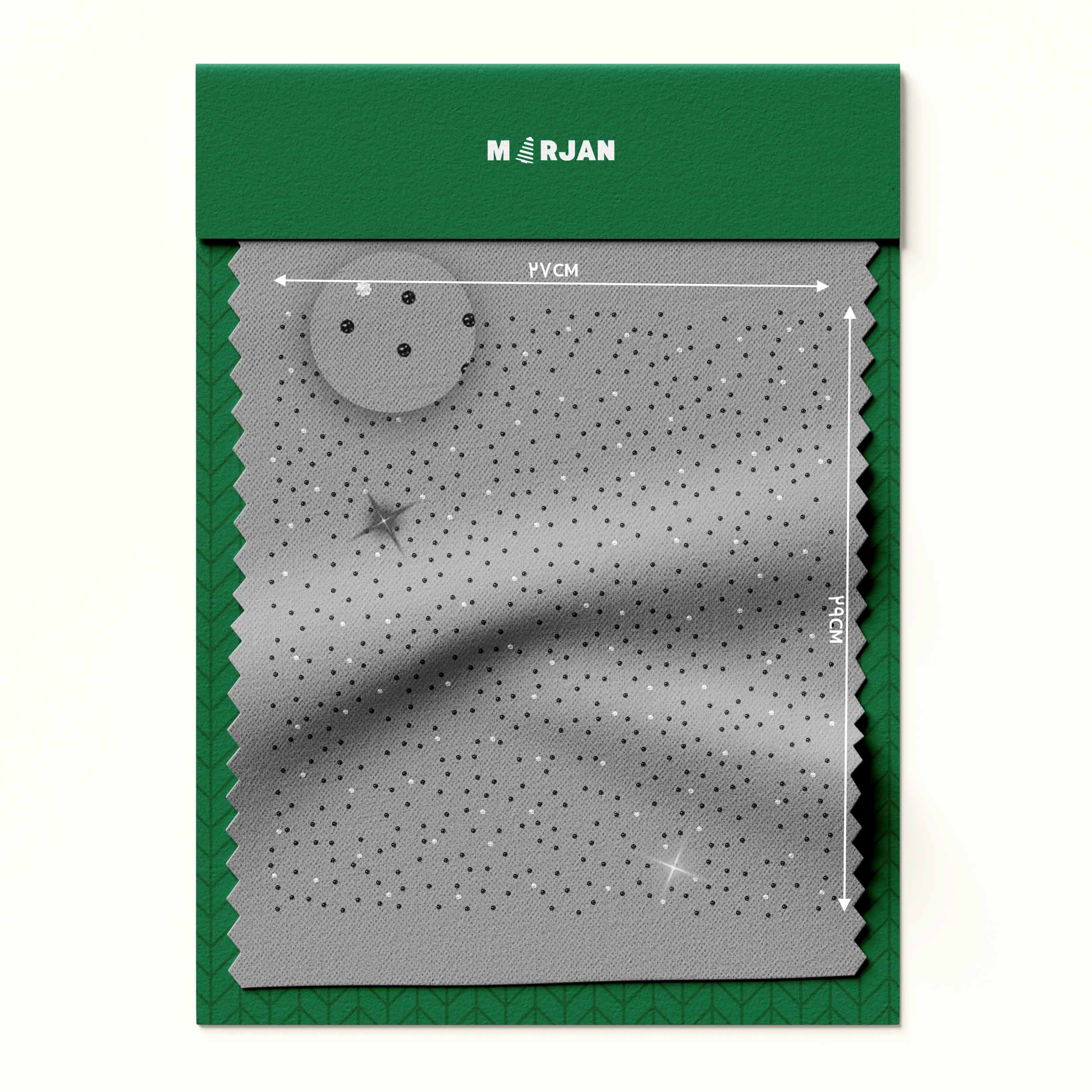 نگین حرارتی  بارانی مشکی نقره‌ای