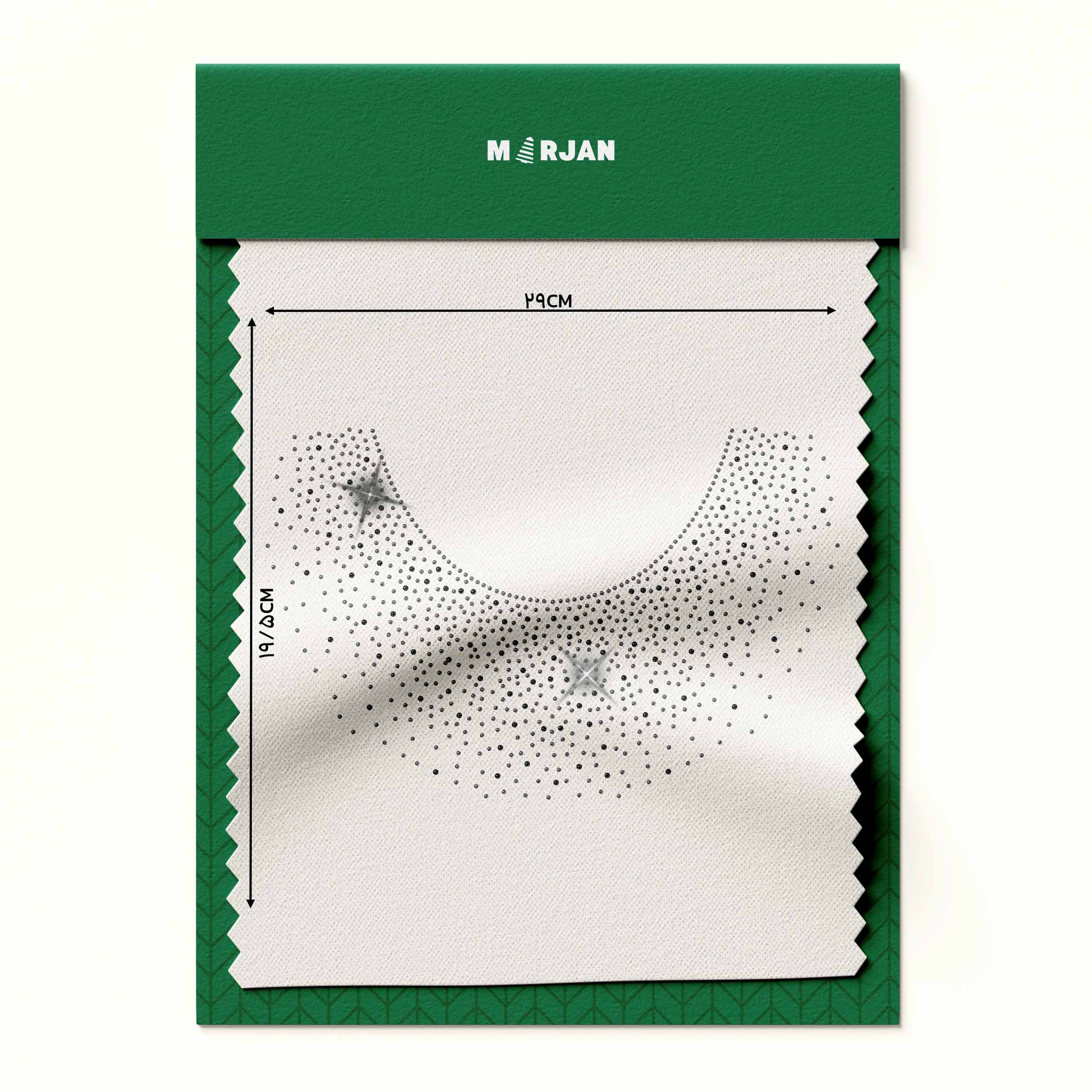 تصویر نگین حرارتی  یقه گرد مشکی دودی