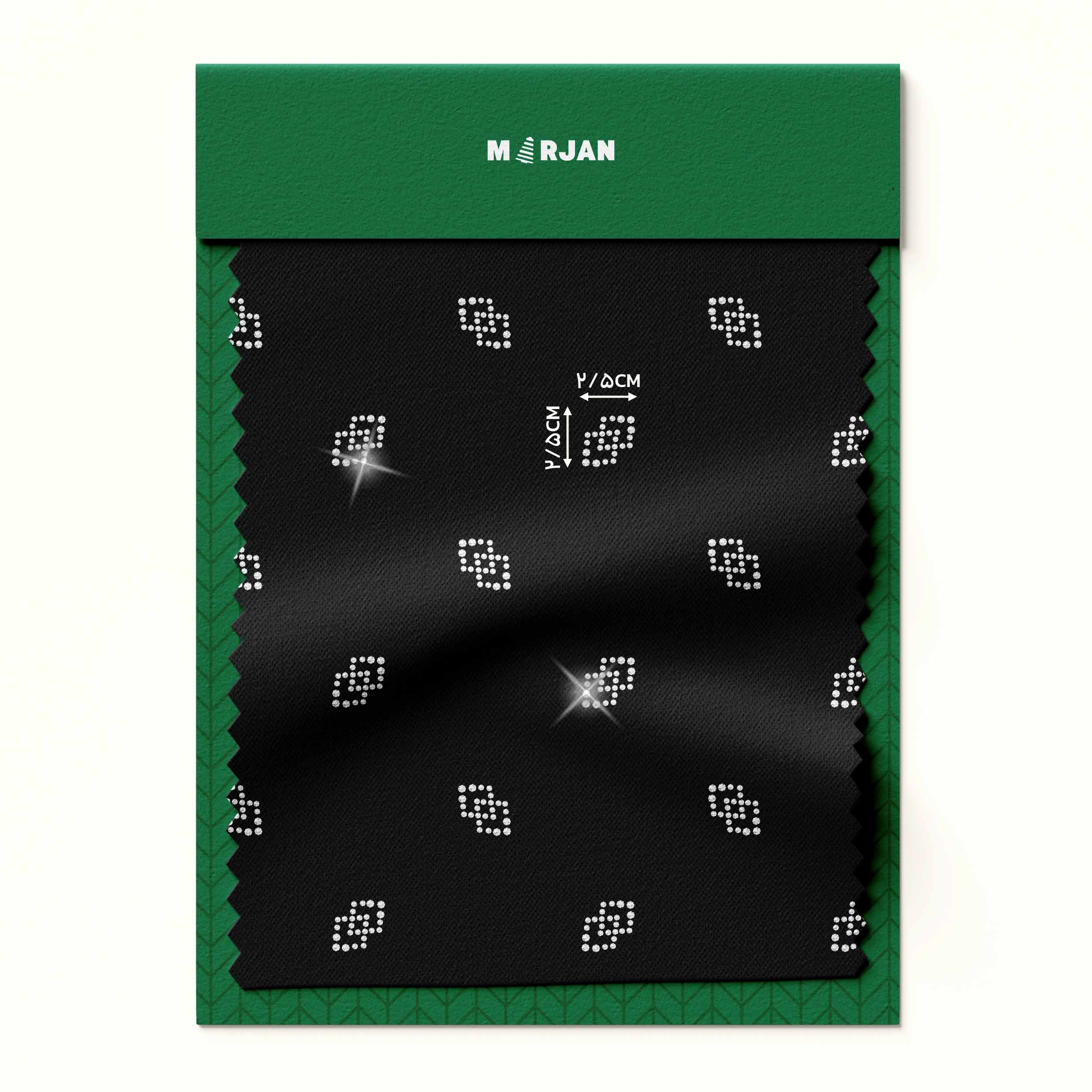 تصویر نگین حرارتی  لوزی جفتی نقره‌ای