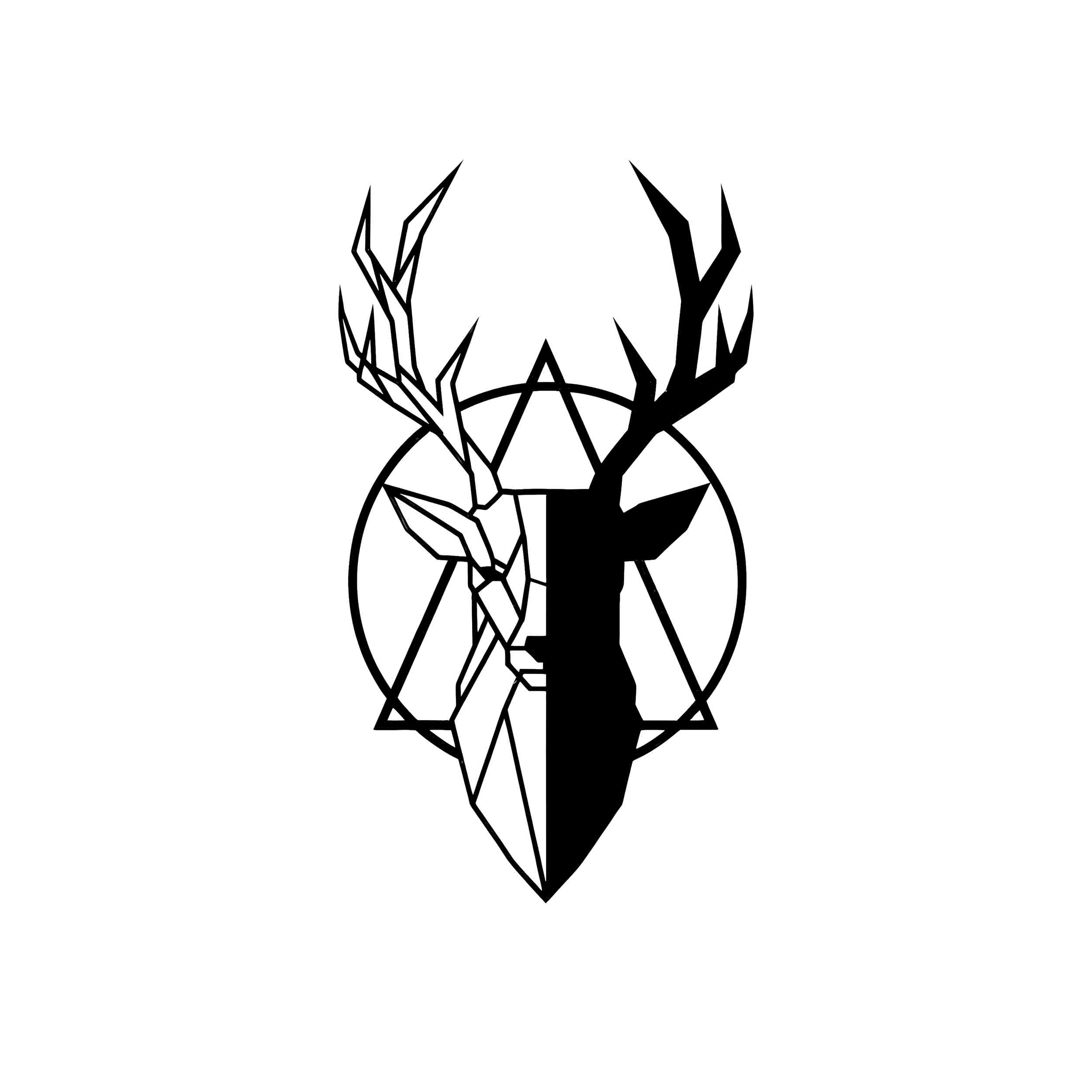 تصویر برچسب اتویی گوزن مشکی