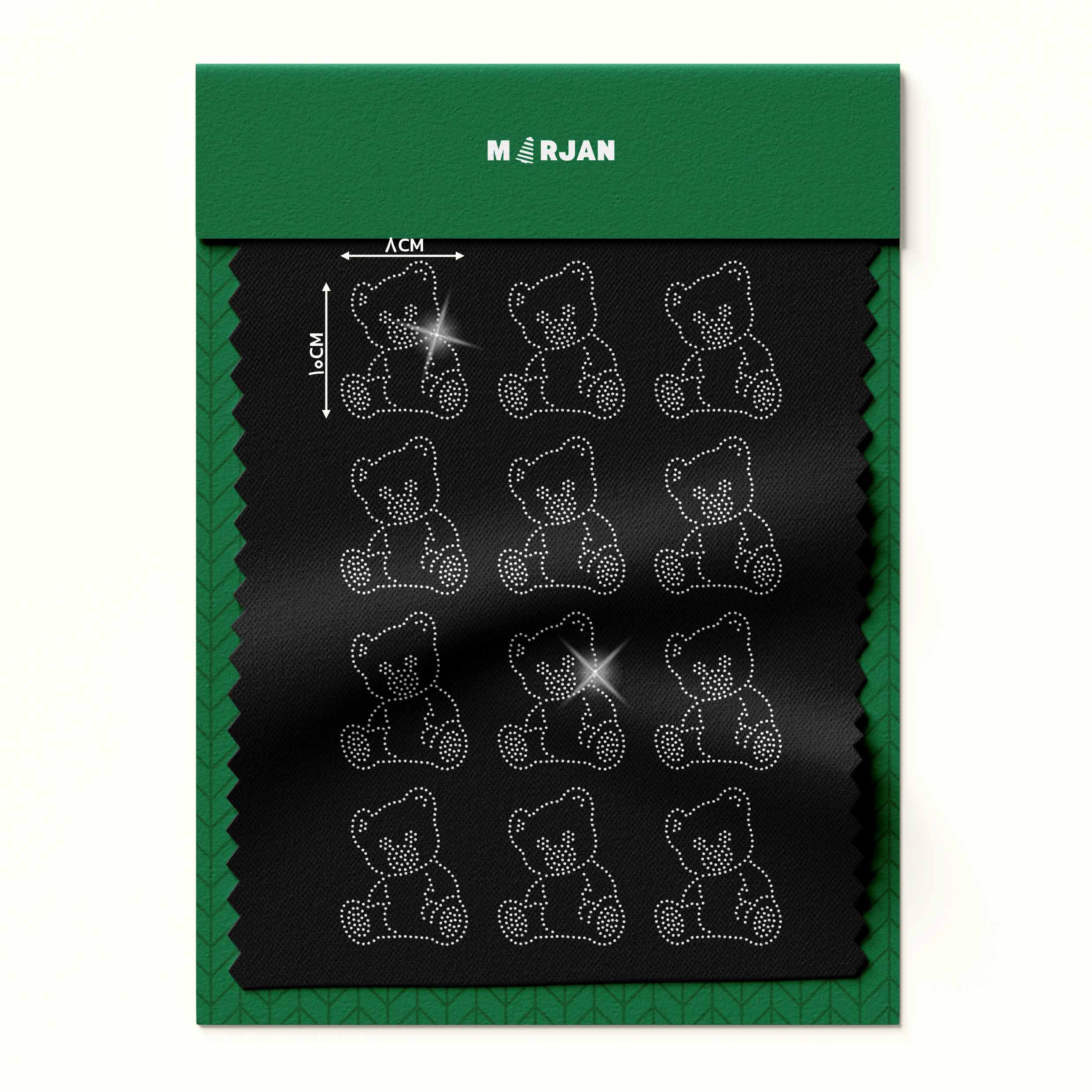 تصویر نگین حرارتی  تدی نقره‌ای