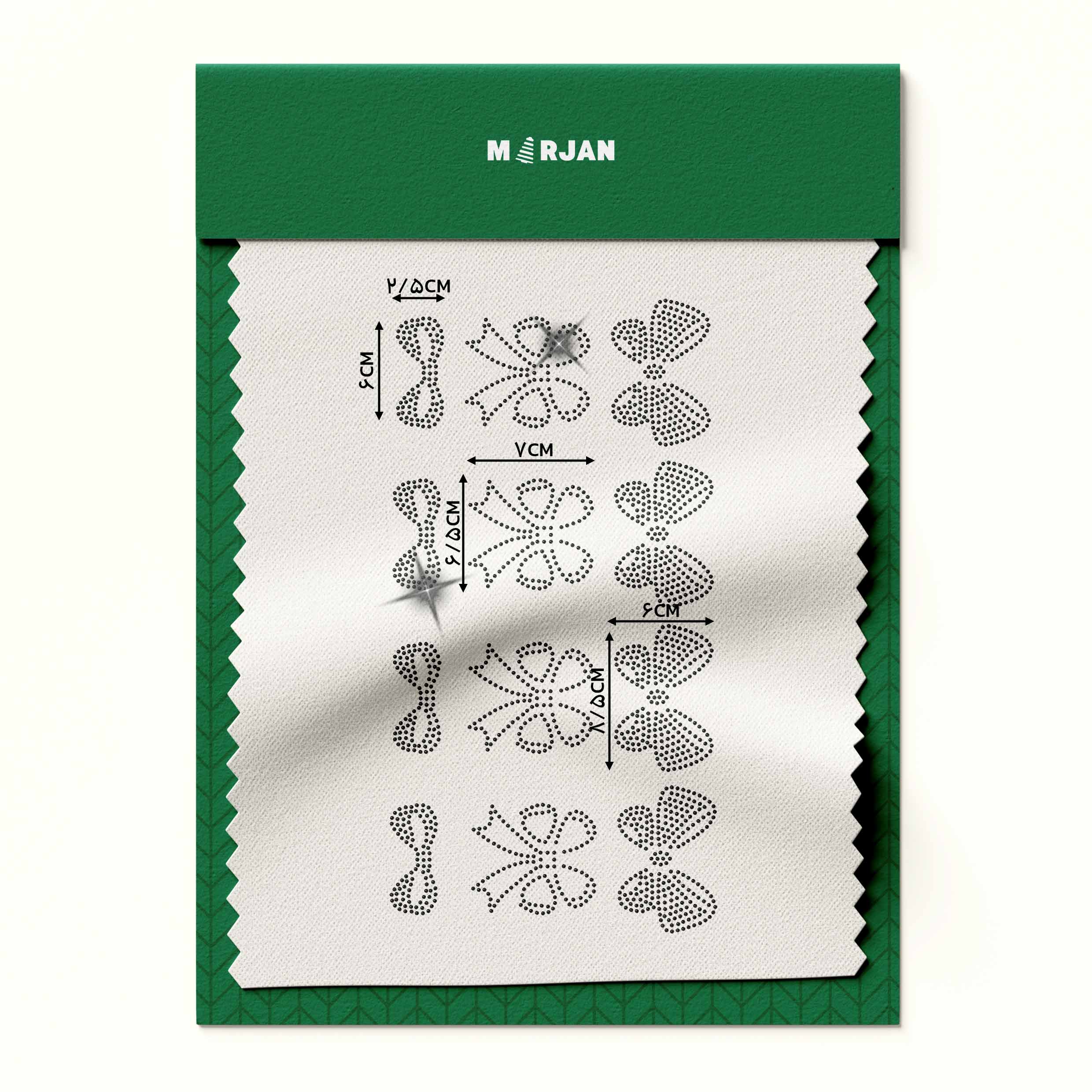 پک نگین حرارتی  طرح پاپیون مشکی