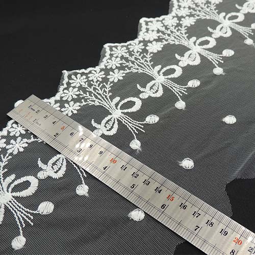 تصویر نوار تور شیفون وارداتی سفید