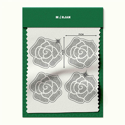 تصویر نگین حرارتی  گل رز مشکی