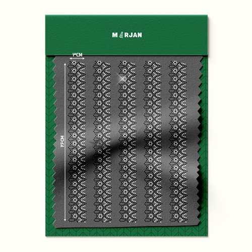 نگین حرارتی  حاشیه مثلث مشمی نقره‌ای