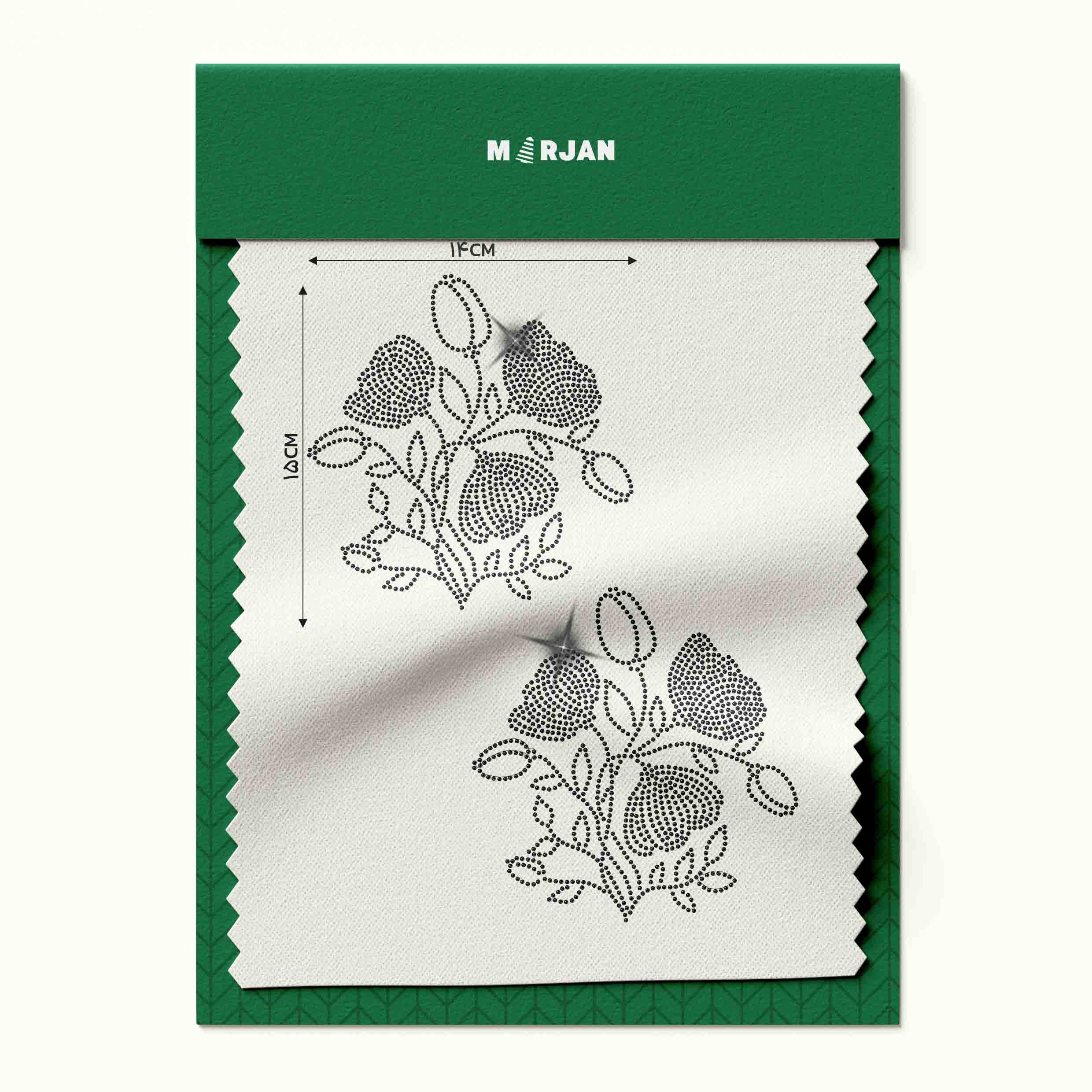 تصویر نگین حرارتی  گل رز مشکی