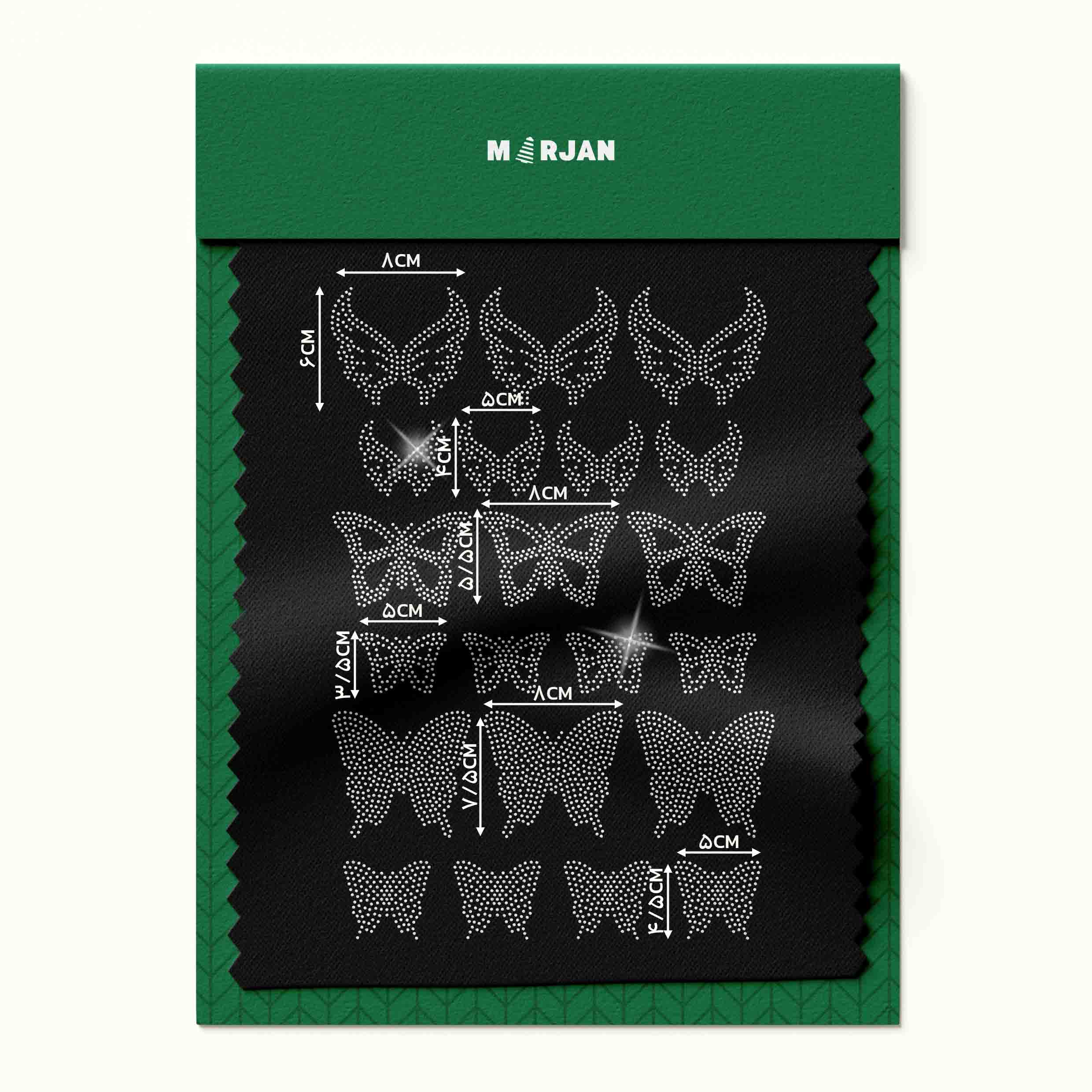 تصویر نگین حرارتی  پروانه نقره ای