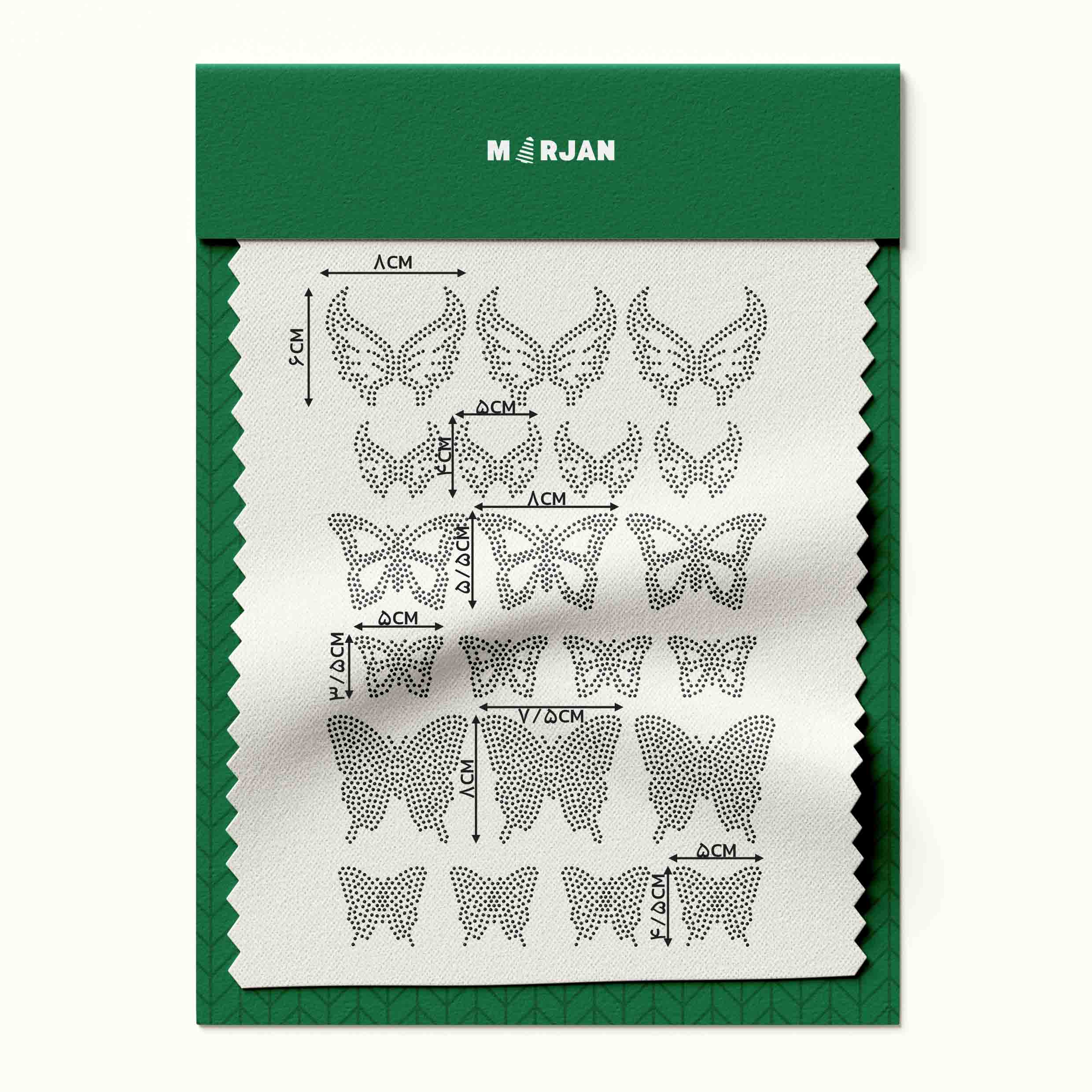 تصویر نگین حرارتی پروانه مشکی