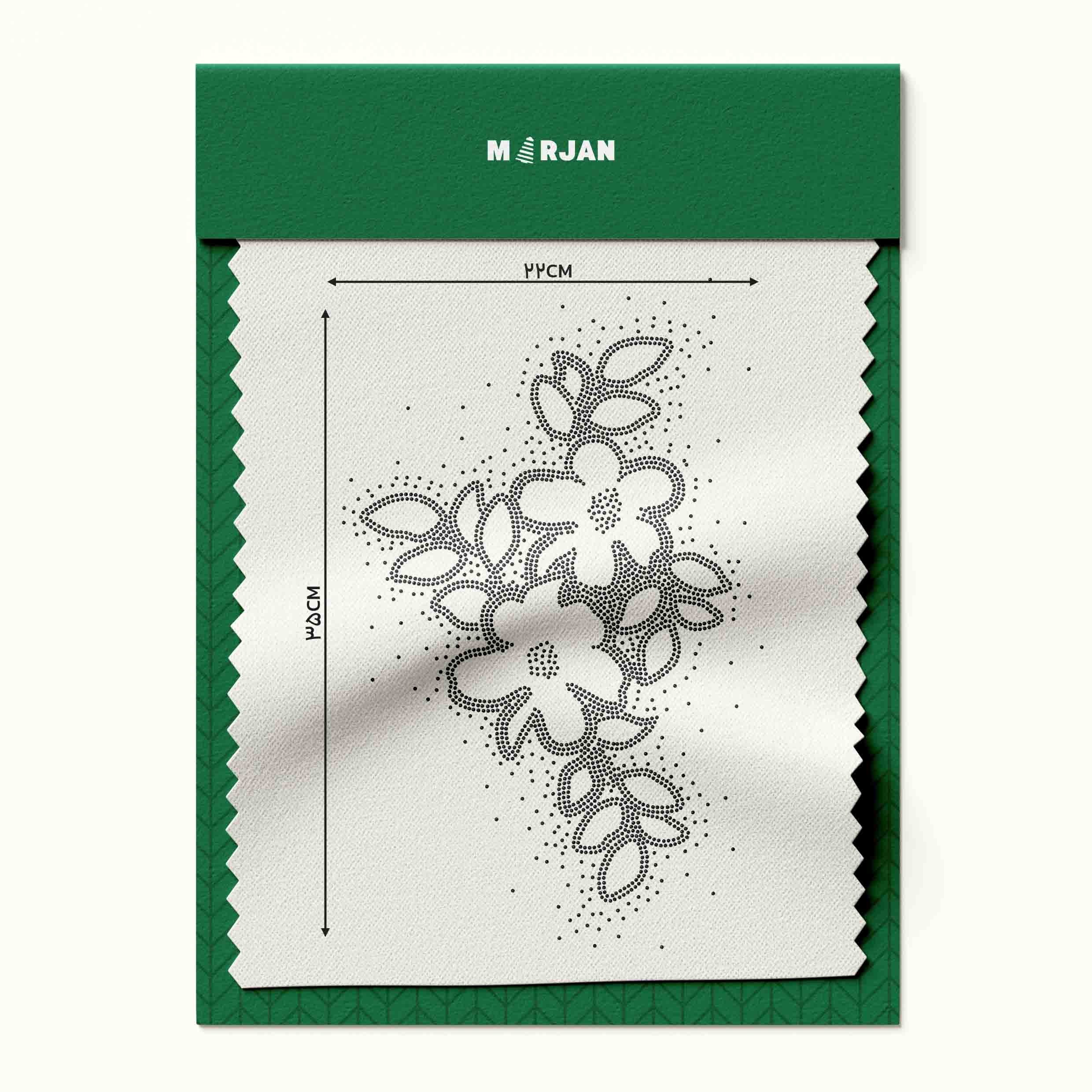 نگین حرارتی گل یاس مشکی