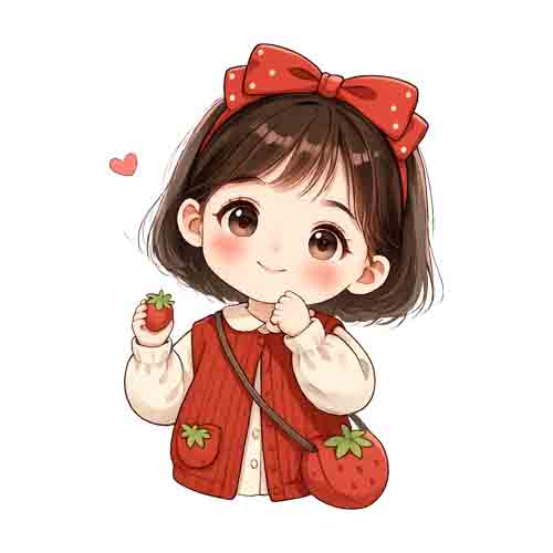 تصویر برچسب اتویی دختر