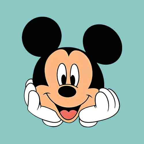 تصویر برچسب اتویی میکی موس