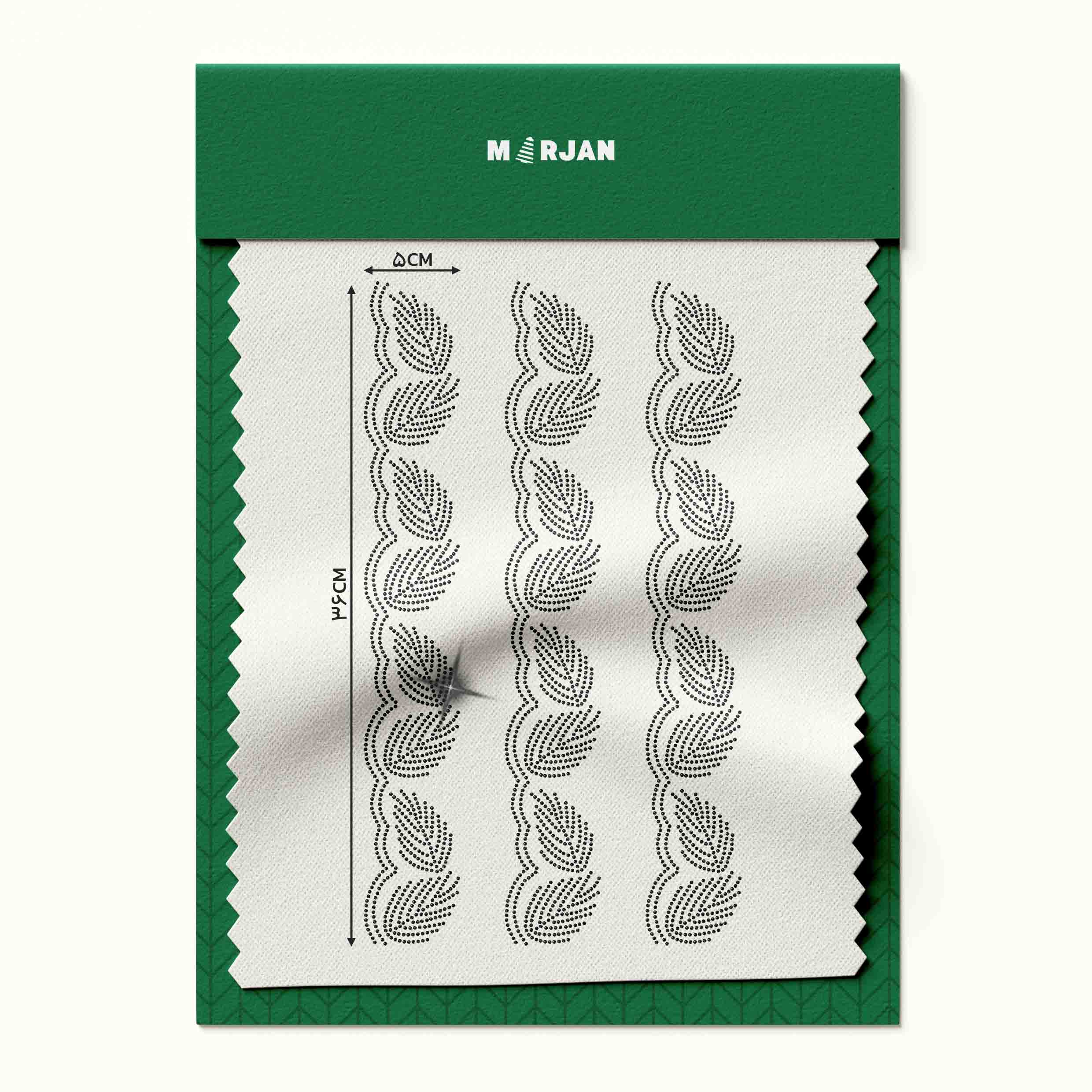 نگین حرارتی برگ هلالی مشکی