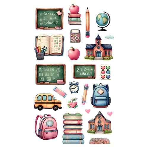 پک برچسب اتویی مدرسه