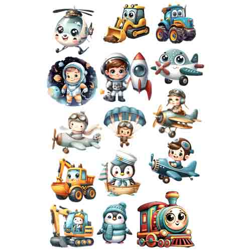 تصویر پک برچسب اتویی فضانورد