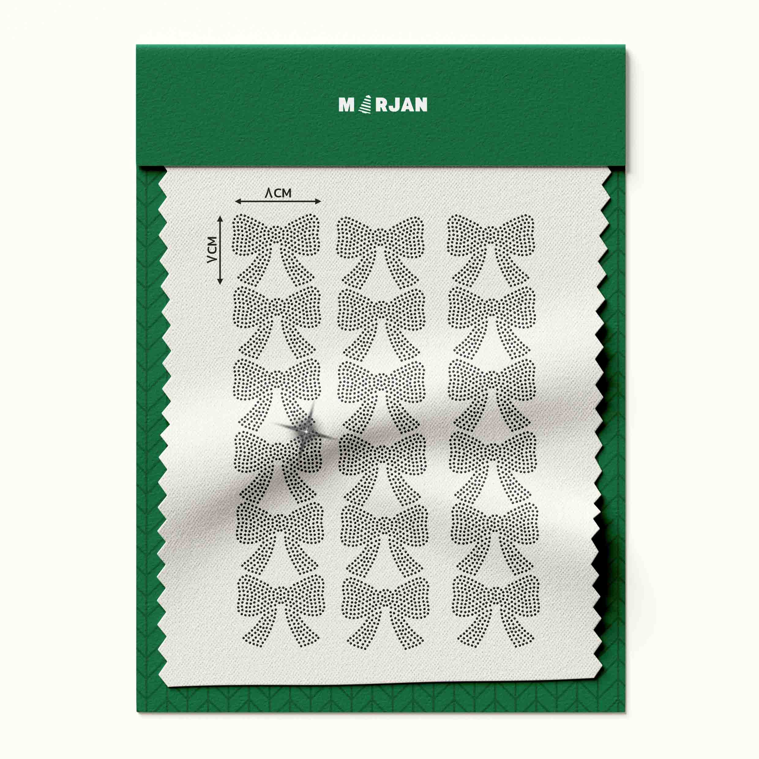 تصویر نگین حرارتی پاپیون مشکی