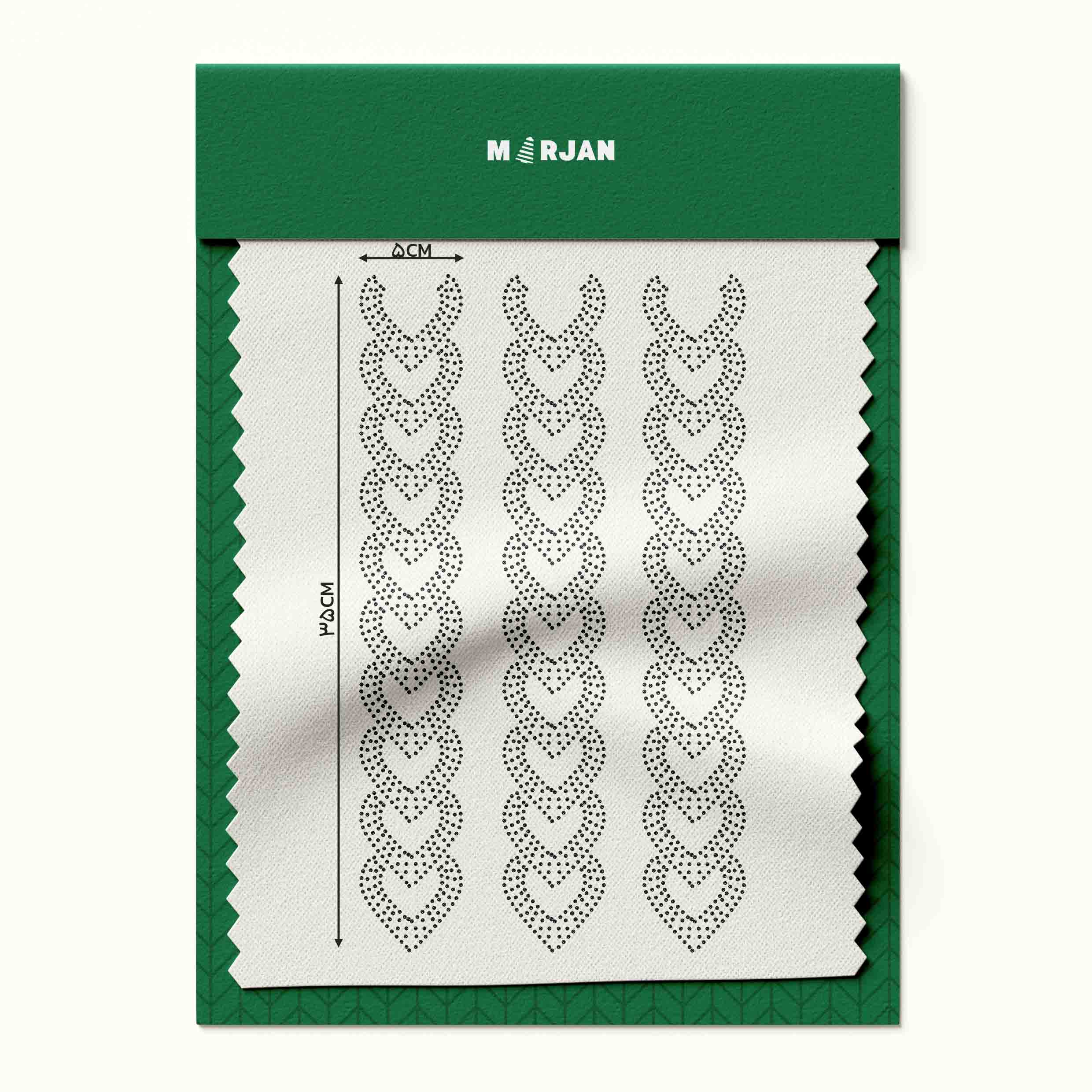 تصویر نگین حرارتی قلب خطی مشکی