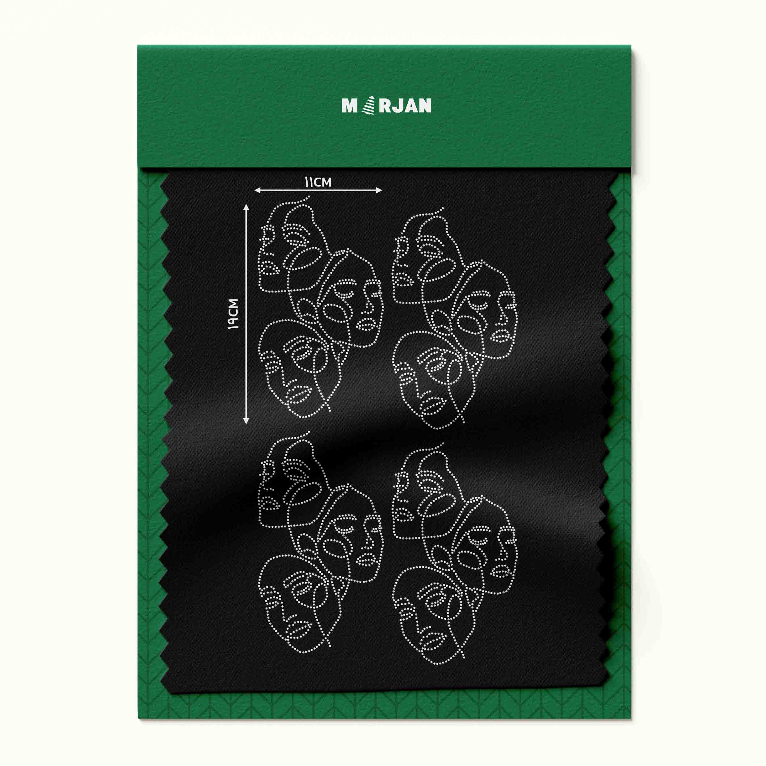 نگین حرارتی طرح چهره نقره‌ای