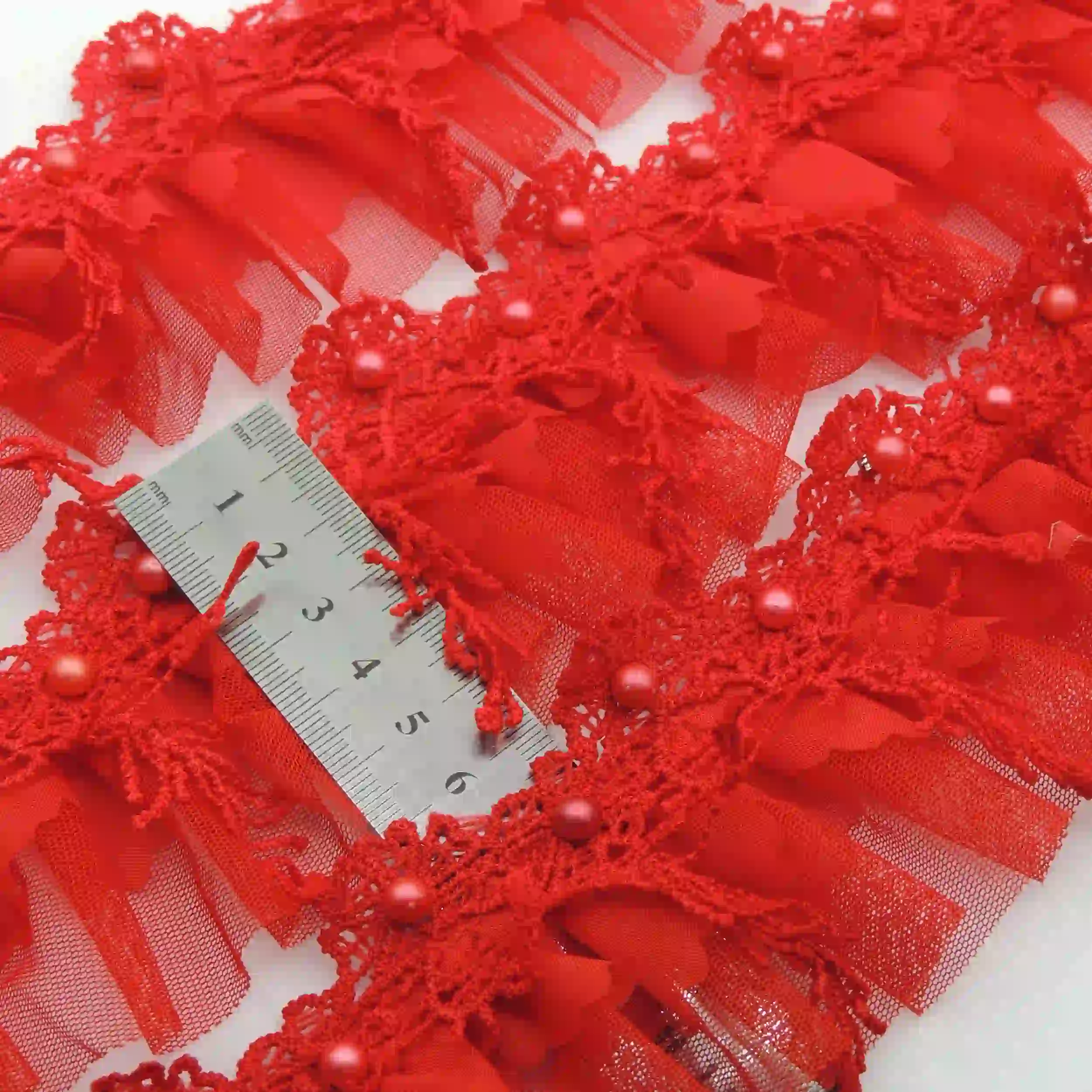 صورتی تور پلیسه گیپور آویز خرید و قیمت رنگ1