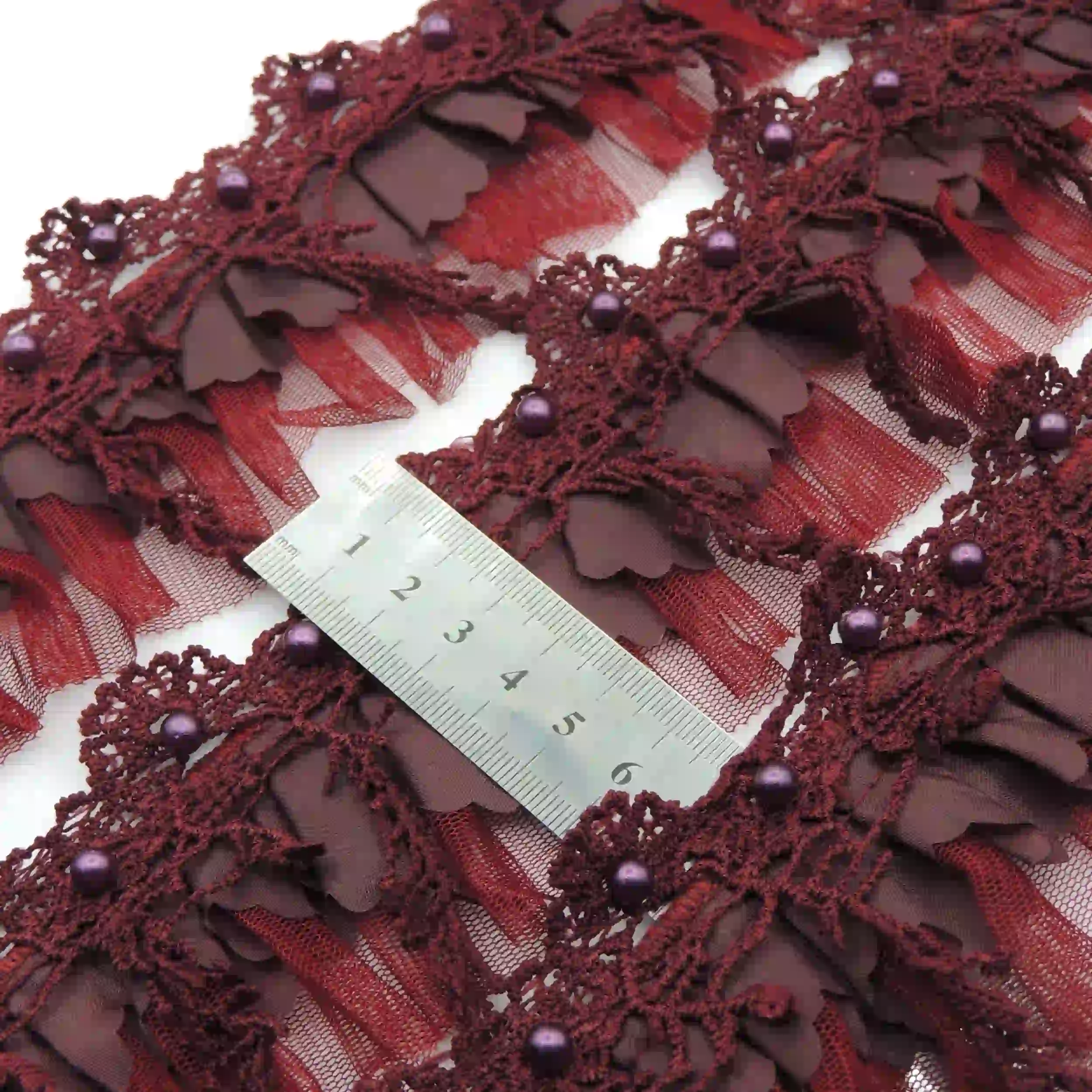 صورتی تور پلیسه گیپور آویز خرید و قیمت رنگ5