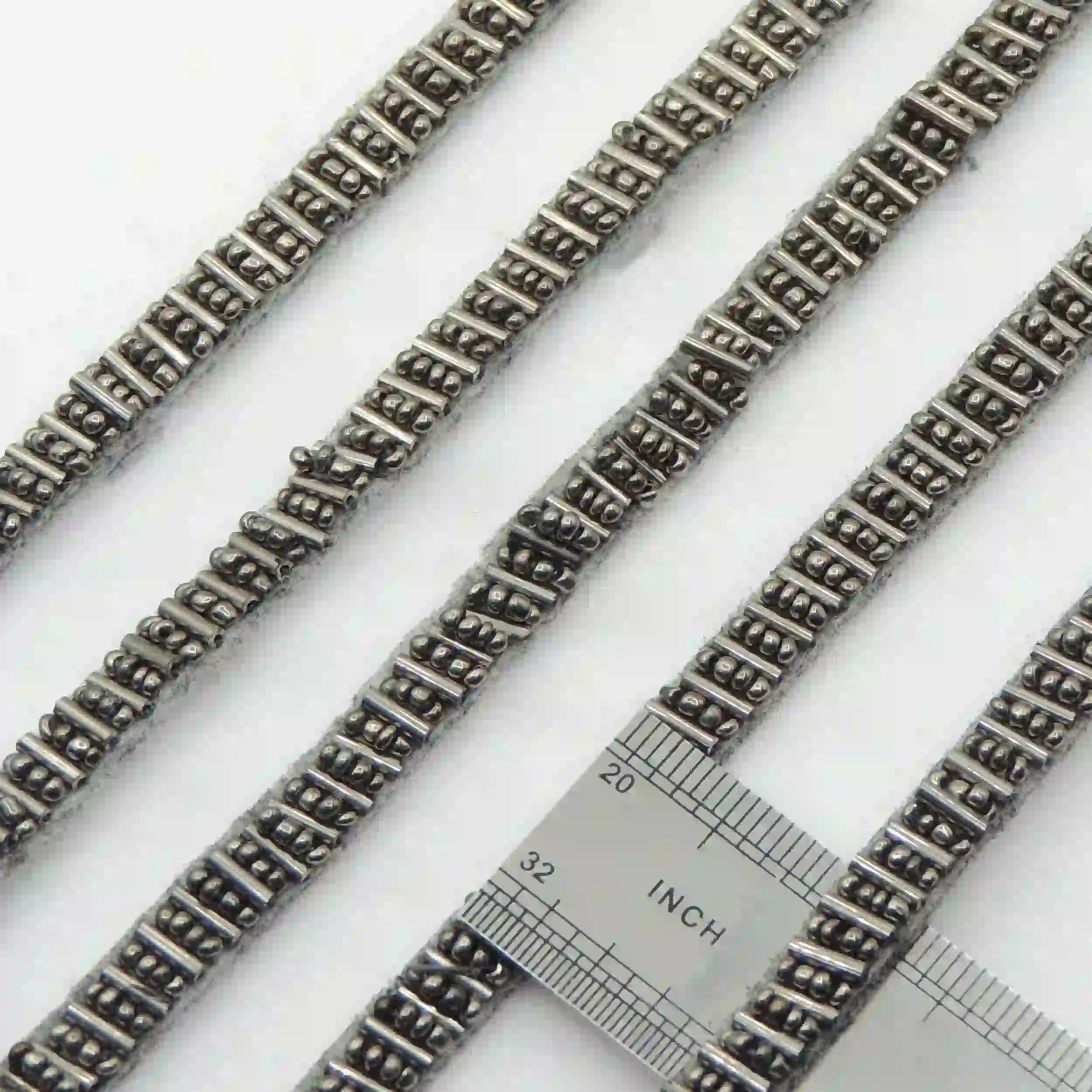 مشکی نوار منجوق دوزی خطی یک سانت خرید و قیمت رنگ3